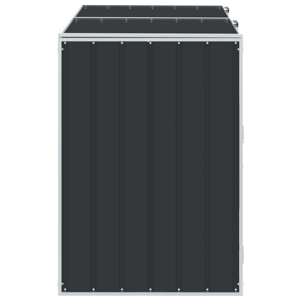 Générique Rangement à roulettes pour poubelles pour Deux bacs Acier, Maison & Jardin, Produits ménagers, Accessoires pour conteneurs à déchets, Cache-conteneurs à déchets, Anthracite, (Poids 27.15KG)