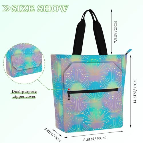 Bolsa para libros infantiles con cremallera y colorido diseño minimalista de tela 4