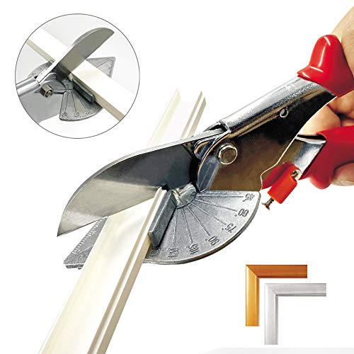 Mifuse Miter Shears 53103 Quarter Round Cutting Tool With 45 To 135 Degree Adjustable Angle Block For Accurate Angle Cutting Of Plastic, Rubber,Wood,Decorative Moldings,Pvc,Tile Edges,Trim #TOP1