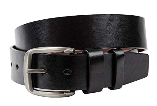 NYFASHION101 Exclusive Genuine Leather Belt w/Brushed Chrome Buckle Unique