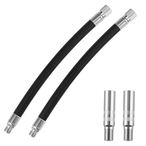 Stalora 4 Pièces Extension Valve Pneu, 2 Rallonge Valve Pneu Caoutchouc + 2 Adaptateur Valve 40mm, Embout Pompe Velo Universel pour Xiaomi M365 Scooter,...
