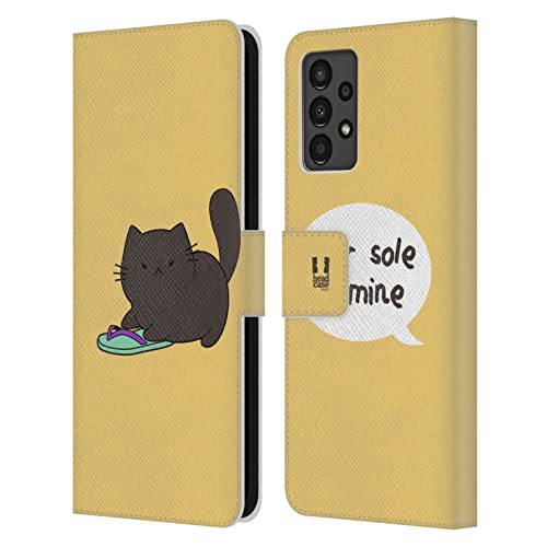 Étui cuir Samsung A13 chat de plafond pour exprimer votre style unique