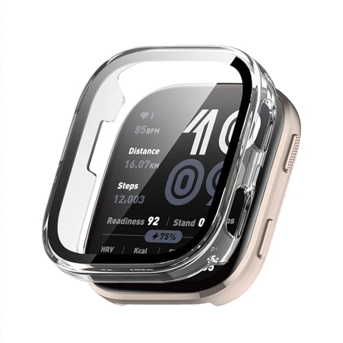 TUTUO Displayschutz Hülle Kompatibel mit Amazfit Bip 6 Schutzhülle, Rundum Case mit Schutzfolie, Flexibles TPU Vollschutz Cover, Anti-Kratz Folie - Transparent