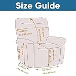 Lavish Cover Jacquard Recliner Chair Cover, Stretch Recliner Slipcover, Lazy Boy Recliner Sofa Protector, Furniture Cover for Pets and Scratches(Recliner,Green+LightGrey) - Image 4