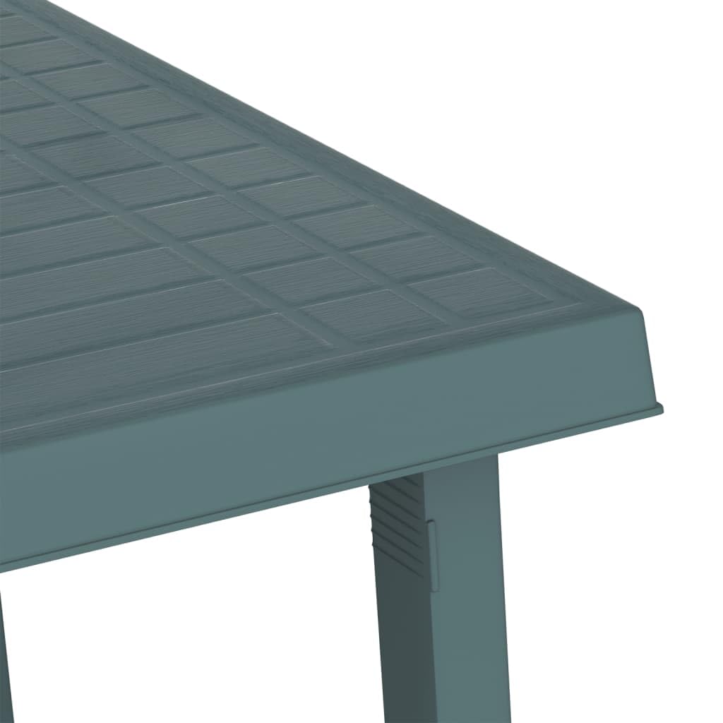 vidaXL Tavolo da Campeggio Verde 79x56x64cm in PP Aspetto in Legno