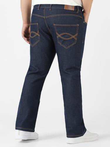 Image of Urbano Plus Men's Regular Fit Mid Rise Washed Denim Bootcut Jeans Stretchable