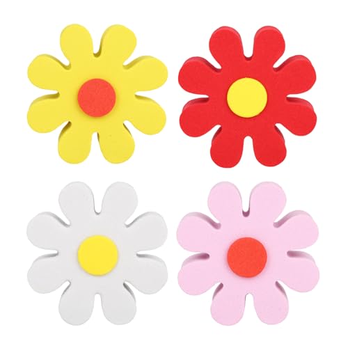 Penitue 4pcs Daisy Car Antenna Topper, EVA Foam Cute Flower Antenna Ball Cover Universal Auto Roof Exterior Decorative Accessories for Women Men (4 Colors)