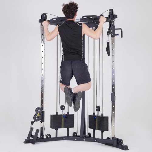 Image of Cable Crossover Exercise Machine for Home & Commercial Gym, Functional Training Center with Dual Weights Stack for Cable Workout