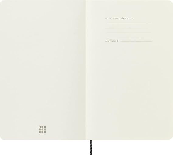 Moleskine Classic Notebook, Soft Cover, Squared/Grid, Large (5 x 8.25), Black, 192 pages