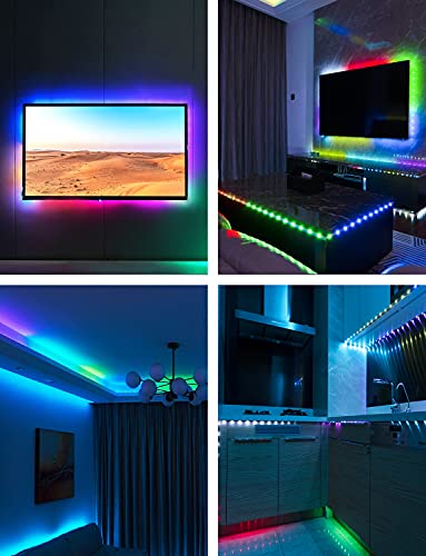 Image of ELEPHANTBOAT 3M LED Lights for TV Led Backlight TV Lights 32-60inch TV, RGBIC USB Led Strip Lights for TV Led Lights Sync with Music Bluetooth APP Control Led Strip Lights for Bedroom