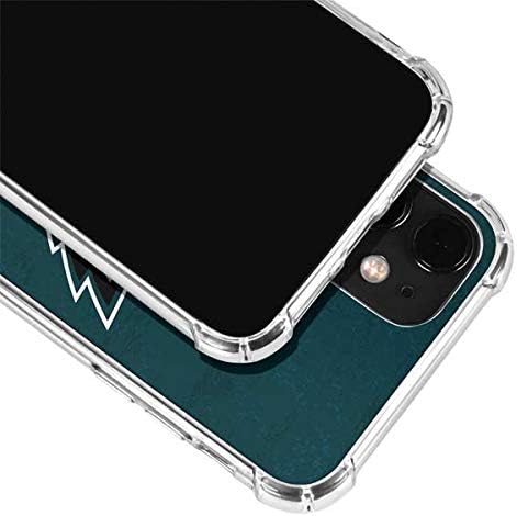 Skinit Clear Phone Case Compatible with iPhone 12 Mini - Officially Licensed NFL Philadelphia Eagles Distressed Design