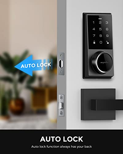 Arpha Electronic Keypad Deadbolt, Keyless Entry Door Lock, Smart Door Locks With Touchscreen Keypad, Auto Lock, Bhma Certificated, Quiet Motor, Easy To Install (Matte Black) #TOP4