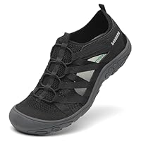 SAGUARO Sandales de Trekking pour Femme Outdoor Sport Sandales de randonnée d'été Antidérapant Respirantes Noir Foncé 39 EU