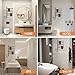 Swivel Heated Towel Warmer Rack, Wall Mounted Electric Towel Warmer Rack, 5 Bars 180° Swivelable Towel Dryer with LED Timer and Temperature Control for Home, Bathroom (Matte Black)