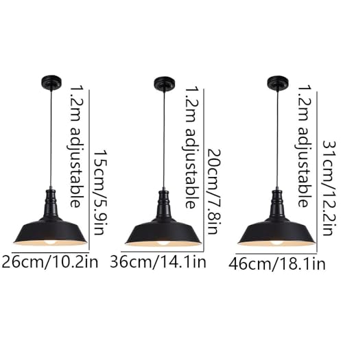 Lustre industriel rose en fer forgé 46 cm avec base E27 réglable - 3