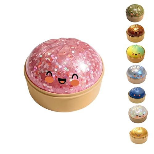 Giant Dumpling Squishy, 9 X 9 Cm Mystery Dumpling, Plastilina Suave Y Esculpida, Caja De Embalaje con AbsorcióN De Impactos, para Familia, Adultos, Estudiantes En Casa (A)