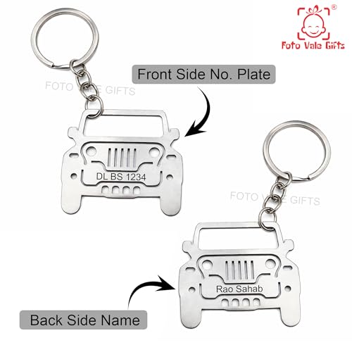 Image of Personalized Name Keychain Stainless Steel | Custom Engraved Metal Keyring for Doctor, CA, Advocate, Rider & Car Lovers | Unique Gift for Men & Women