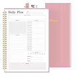 Undated Daily Planner with Hourly Schedule - One Page Per Day for Productivity, Goal Setting & Time Management, Flexible for Professionals & Students