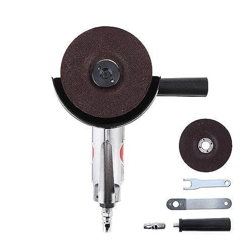 VGVGV Polishing Machine Orbital Sander 4 Inch Pneumatic Angle Grinder High Speed Air Grinding Tool with Disc Polished Piece and PVC Handle for Polished/Cutting for Sanding, Polishing