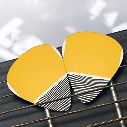 Pack de 12 médiators jaune moutarde et noir médiators pour guitare électrique guitare acoustique diverses guitares - Les Beatles, Paul McCartney, John Lennon, RIngo Starr, George Harrison Pack de 12 médiators jaune moutarde et noir médiators pour guitare électrique guitare acoustique diverses guitares – Image 7