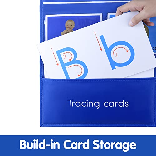 Auchq GYZM-ALL About Letter Pocket Chart, Letter Of The Day/Week Activity Wall-Provides Student Daily Practice In Learning The Alphabet, Chants, Words-Great For Classroom Homeschool 34 Inch X 27 Inch thumb #4