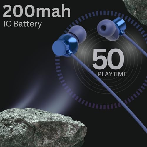 Image of inear 2026 Launch DJ-M10 Wireless Neckband, 50H Battery, Dual Pairing, Type-C Fast Charge, HD Sound with Deep Bass,Voice Changer, Magnetic Earbuds, Bluetooth Wireless in-Ear Earphones with Mic | Blue