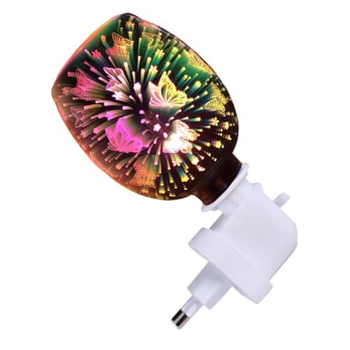 Angoily Lámpara Aromática Eléctrica Decorativa Quemador de Cera Sin Humo para Aromaterapia Dormitorio y Salón Luz Ambiental para Relajación y Mejora del Ambiente Hogareño