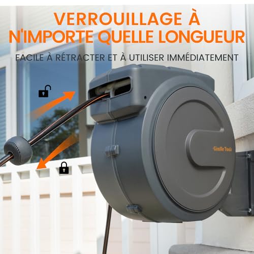 Enrouleur automatique de tuyau 30m pour en finir avec les nœuds au jardin - 2
