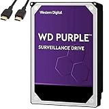 Western Digital - WD 8TB Purple Surveillance Internal Hard Drive - 7200 RPM Class, SATA 6 Gb/s, 256MB Cache, 3.5', Crypto Chia Mining - WD82PURZ - BROAGE HDMI Cable, Solid State Drive