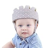 Product Image of the Baby Adjustable Helmet, Kid Soft Cushion Harnesses Cap, Toddler Infant Hat When Learning to Crawl Walk Play (Star Grey)
