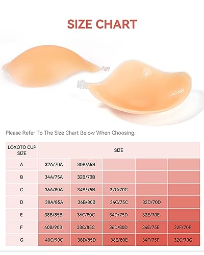 Loxoto Sticky Bra Adhesive Silicone Push Up Invisible Bra Backless Strapless Bra For Women With Nipple Covers (Nude,B) #TOP5
