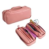 Erin Condren Mauve Vegan Leather 5 in 1 Zipper Pouch, Multi-Compartment Storage Pouch, Use as One Big Pouch or 5 Separate Pouches, Made with Vegan Leather Material