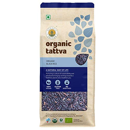 Image of Organic Tattva 'Black Rice', All Natural, Aromatic Unpolished Kavuni Arisi (1Kg, Pack) & Organic Tattva, Organic Unrefined Mustard /Sarso Cooking Oil (1L)