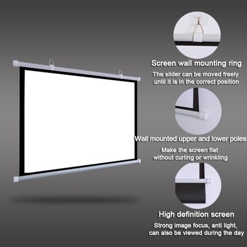 Pantalla Manual de Proyector 72 Pulgadas 16:9 HD miniatura 5