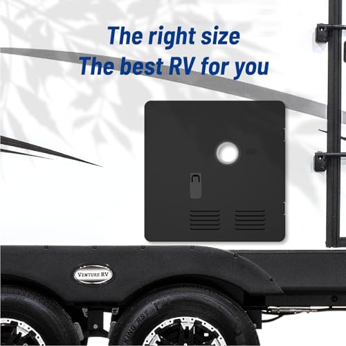 Image of Ranein 18 x 18 Inches RV Water Heater Black Door. ONLY Door kit for Ranein RV water heaters