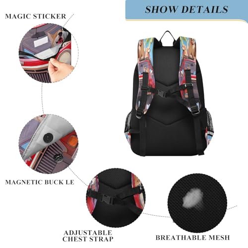 Sac à dos de voyage grande capacité imprimé chiens 13 taille unique - 3