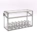 JC MAN Lipstick Holder Glass Makeup Organizer Display Case with Removable Dividers 21 spaces