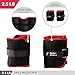 Day 1 Fitness Ankle Weight Pair 2.5 LBS, Set of 2 with Adjustable Velcro Straps - Breathable, Moisture Absorbent Weight Straps for Men and Women - Comfortable Ankle, Wrist Weights