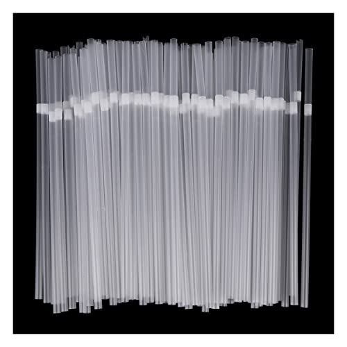 100 pitillos flexibles transparentes 21 cm miniatura 1