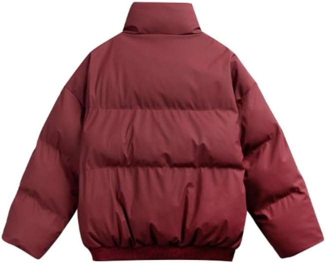 Casual Warm Jacket Retro Cotton Padded with Stand Up Collar for Both Men Women