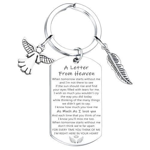 Tihnvk - Tihnvk Memorial Gifts Loss Of Loved Keyring Remembrance Gift for Family Member Loss Of Dad Gifts Mum Memorial Keychain Bereavement Gift