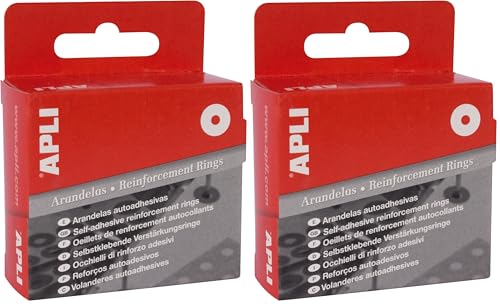 Apli 116 Verstärkungsringe, transparent, 200 Stück (Packung mit 2)