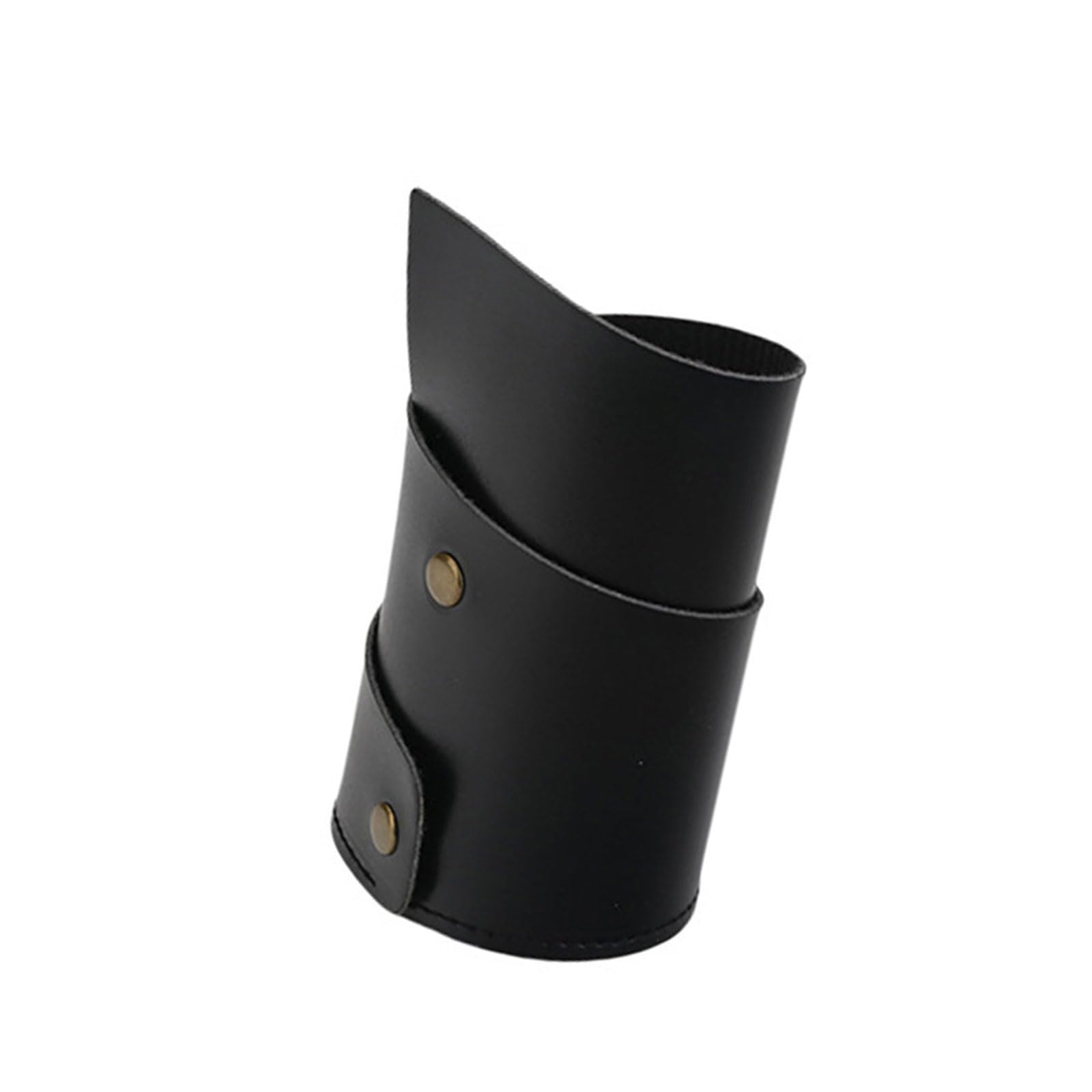 HZBB Multifunctional Desktop Pen Organizers Leather Cup Storage Container Makeup Brush Organizers Tabletop Pencil Cup Leather Stand