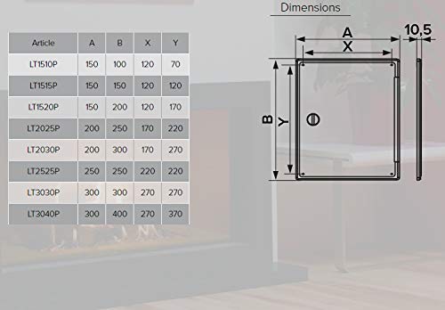 Revisionstür mit Drehgriff, Revisionsklappe, Inspektionstür, Zugangstür (30x40cm, Weiß)