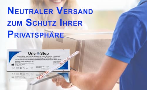 One+Step 10 x THC Test I Drogentest I Cannabis Marihuana Haschisch I Hohe Empfindlichkeit 20 ng/ml I Drogentest Schnelltest I Urin Teststreifen