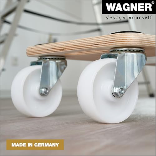 WAGNER Transportroller Transporthilfe I Möbelroller aus Schichtholz 59 x 29 x 13,5 cm, Tragkraft 300 kg I Möbelhund für Umzüge I Rollbrett für Möbel I Lastenroller mit Tragegriff I FSC® I Made in DE