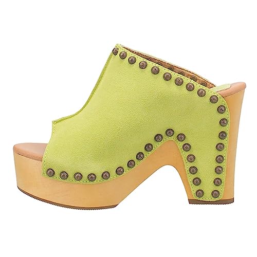 Dingo Peace N' Love Lime Suede 9.5 B (M) #TOP16