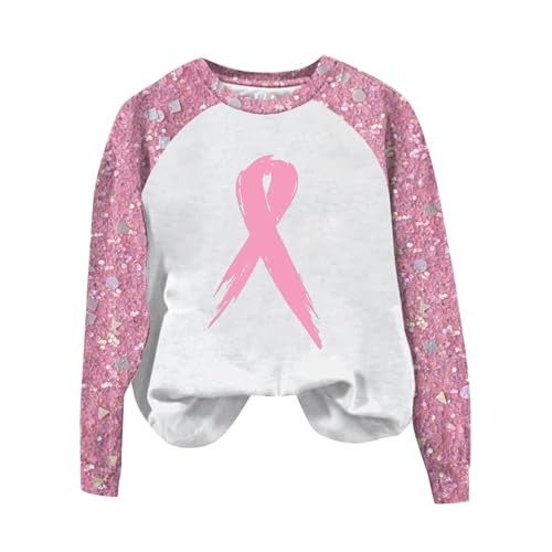Nantdog prime+deals October 11-12,Day of Prime Deal,my+orders, Breast Cancer Shirts for Women 2024 Pink Ribbon Breast Cancer Awareness Sweatshirts Long Sleeve Fall Fashion Tops,Pink-,4X-Large