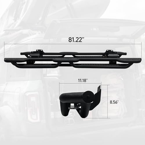 Estribos laterales de acero para Ford F-150 y F-250 miniatura 7