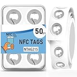 50 Pcs NFC Tags Sticker with Original NTAG215 NFC Stickers Adhesive Labels, Suitable for All NFC-Enabled Smartphones